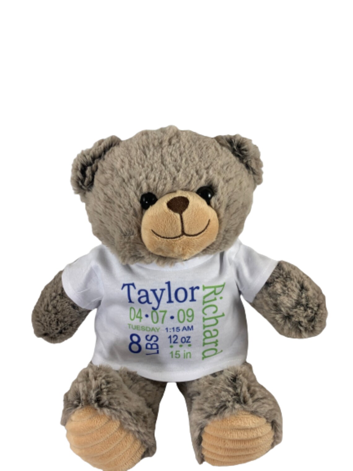 Birth Announcement Bear Custom Teddy Bear Keepsake Bear Baby Keepsake