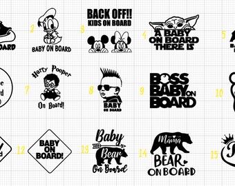Disney Baby On Board Etsy Disney Baby On Board Etsy