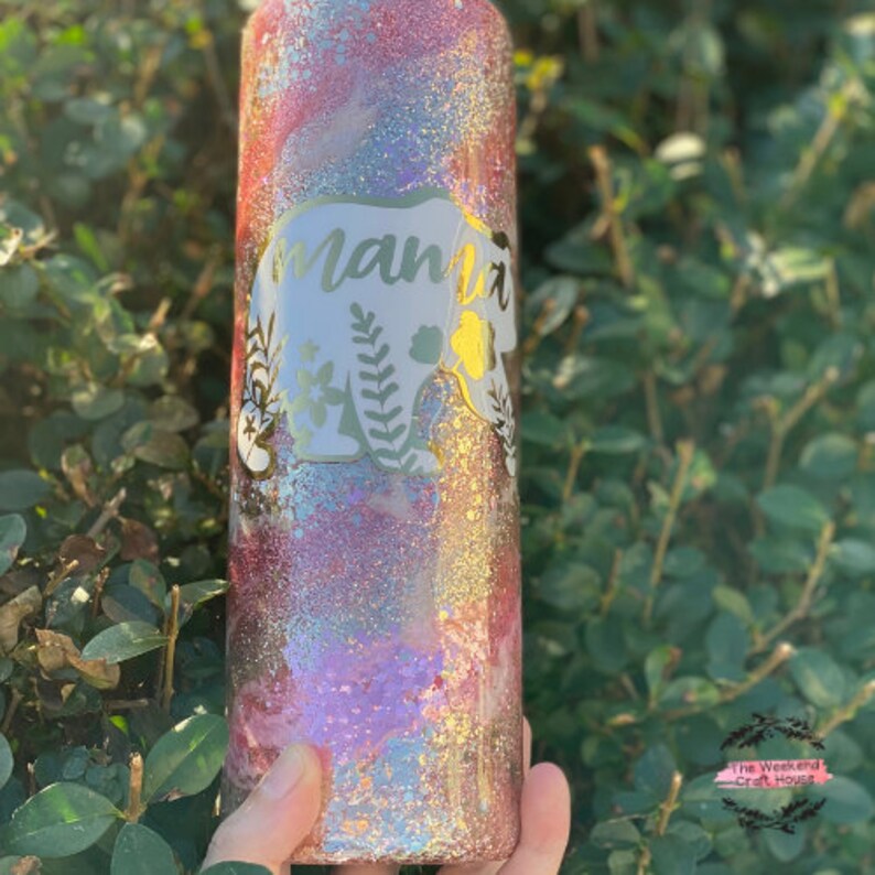 Super Cute Mama Bear Glitter Tumbler Custom Made!!! Super Cute Mama Bear Glitter Tumbler Custom Made!!!