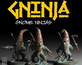 Gnome Ninjas, Tabletop RPG Miniatures