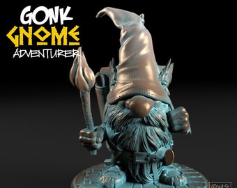 Gonk Gnome Adventurer, Tabletop RPG Miniature