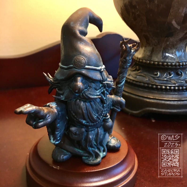 Gonk Gnome Wizard, miniatura fantasy DND per personaggio da gioco da tavolo o statuetta immagine 11