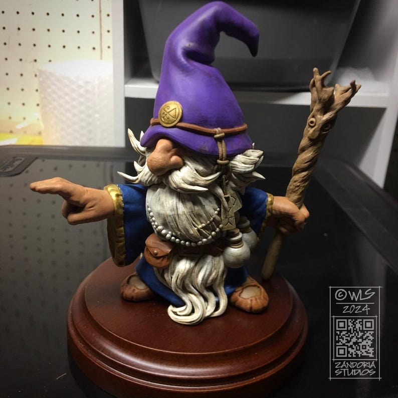 Gonk Gnome Wizard, miniatura fantasy DND per personaggio da gioco da tavolo o statuetta immagine 10