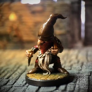 Gnome Rogue or Thief, Fantasy Miniature for Tabletop Game Character