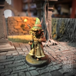 Gnomess Ranger, Female Gnome, Fantasy Miniature for Tabletop Game Character