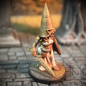 Resin Female Gnome Paladin Miniature: DND RPG Character