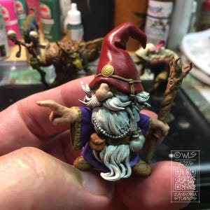 Gonk Gnome Wizard, miniatura fantasy DND per personaggio da gioco da tavolo o statuetta immagine 13