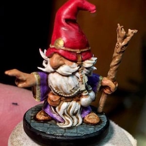 Gonk Gnome Wizard, miniatura fantasy DND per personaggio da gioco da tavolo o statuetta immagine 14