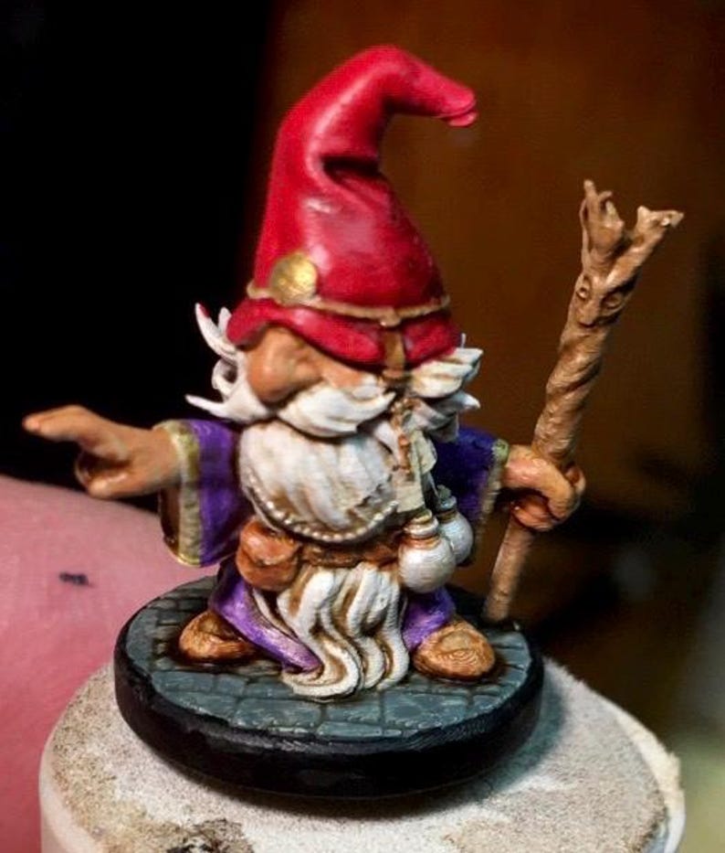 Gonk Gnome Wizard, miniatura fantasy DND per personaggio da gioco da tavolo o statuetta immagine 14