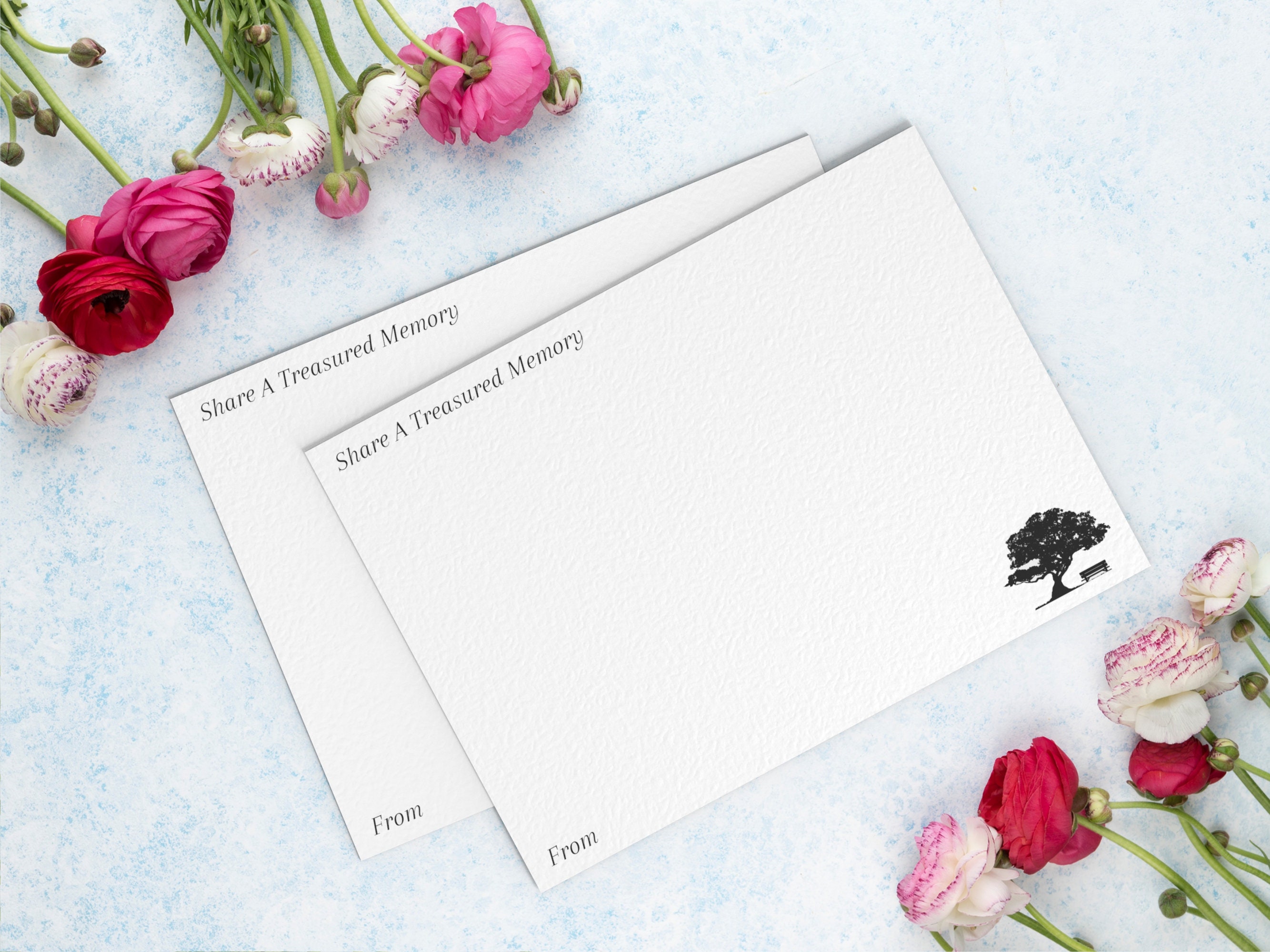 50 Textured Funeral Memory Cards With Beautiful Presentation Box A