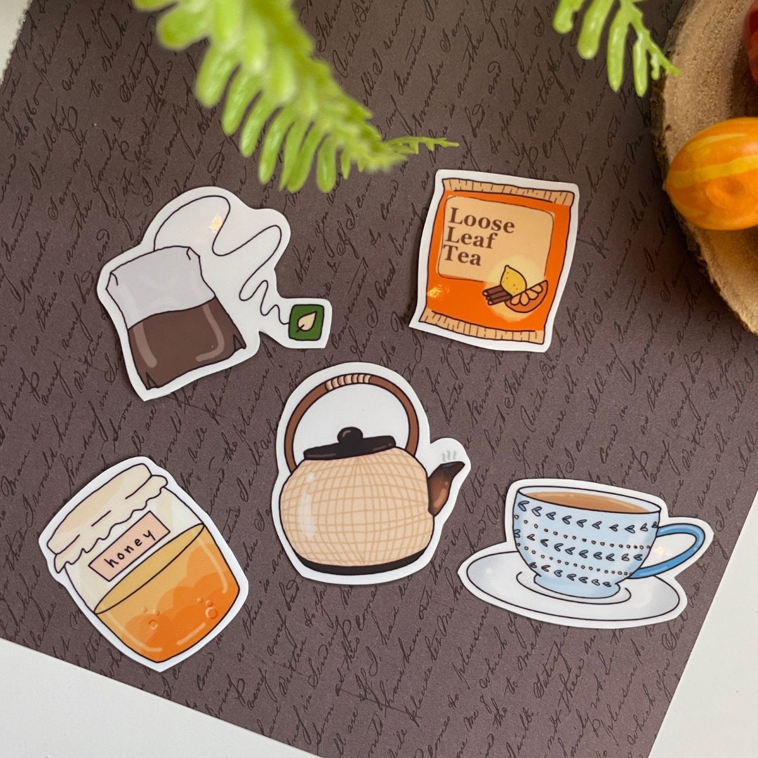 Tea Sticker Pack (5pc) | Tea Lover Stickers | Glossy Sticker - Etsy