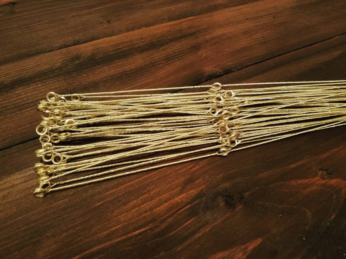 Brass Wire Rabbit Snares With Deer Stops X10 Etsy