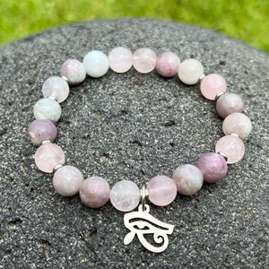 Lilac Jade and Rose Quartz Bracelet