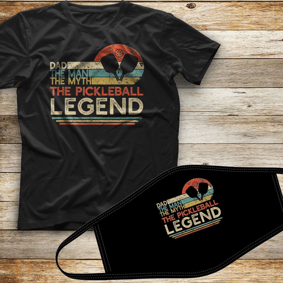 Men vintage pickleball dad the man the myth the legend Tshirt Etsy