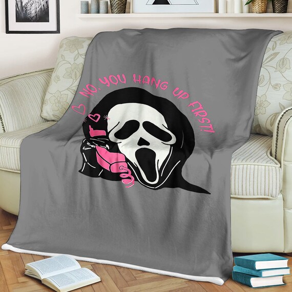 No You Hang up Ghostface Halloween Scream Blanket Horror Movie Etsy