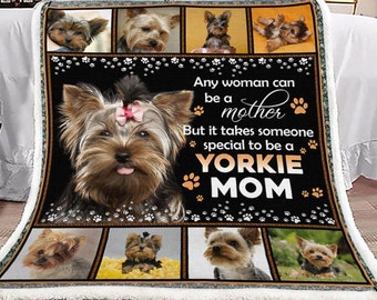 Yorkshire Terrier Blanket-Dog Gift Puppy-Dog Blanket ed Custom Fleece Blanket 