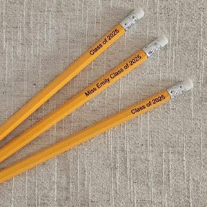 Personalised School Pencils -Leaver&#39;s Pencil, Bespoke Pencil,  End Of Year Pencils, Student Pencils, Class Pencils, Gift, Pupils Gift Pencil