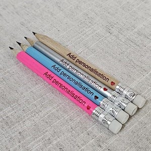 Custom Pencils With Heart-Thank You Gifts, Birthday Pencils, Children&#39;s Name Pencil, Gifts, Bulk Pencils,Name Pencil,Stationery,Personalized