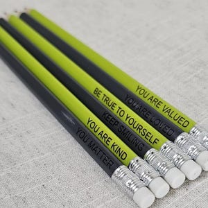 Personalized Positivity Pencils: Custom Affirmations, Motivational Gift