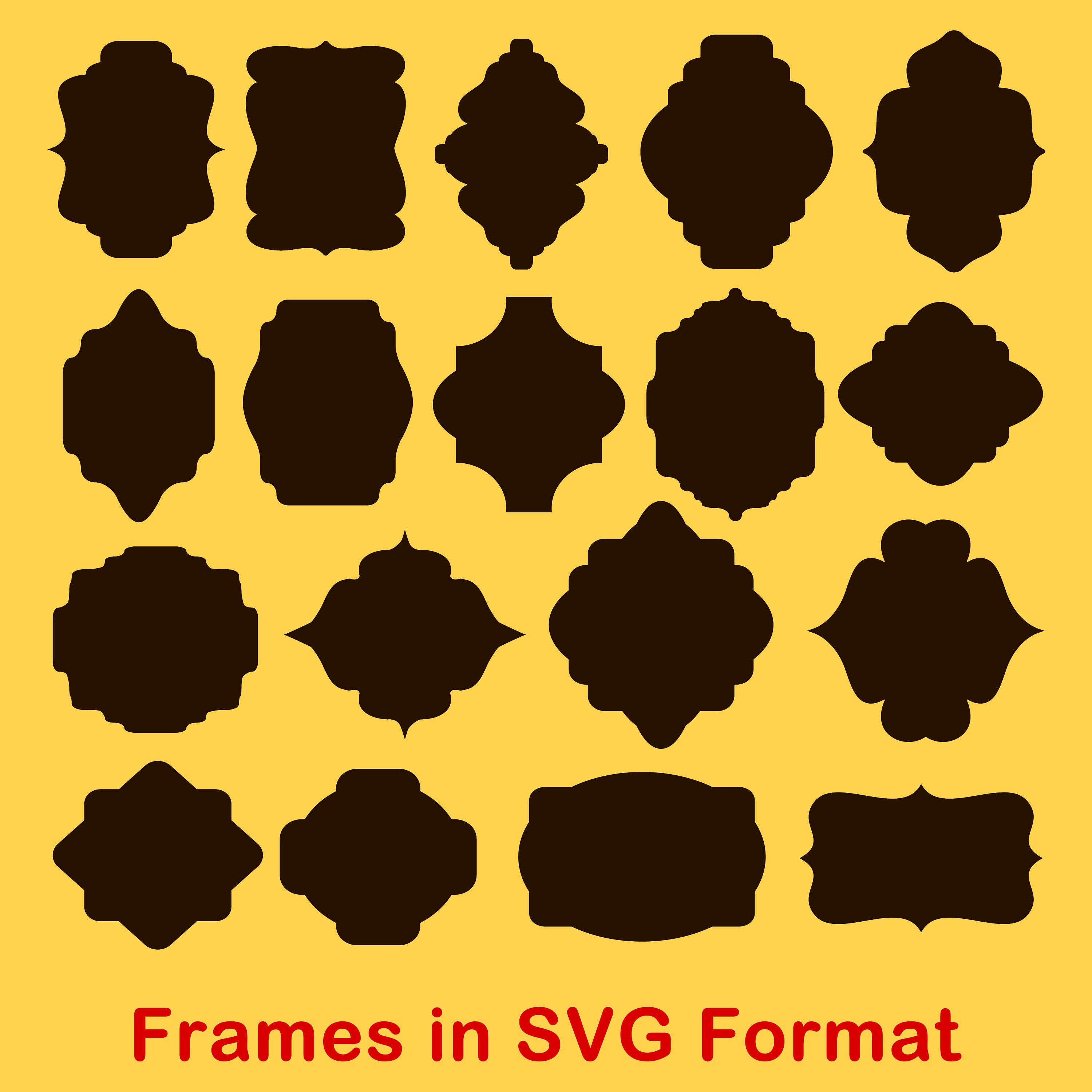 18 frames in SVG format laser engraving templates frames Etsy