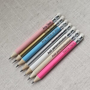 Personalised Pencils - Custom Text, HB Pencils, Bulk Packs, Any Name or Text, Personalized Name Pencils, Custom Name Pencils, Custom Gifts
