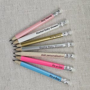 Gender Reveal Gifts - Personalised Gender Reveal Pencils, Game Pencils, Gender Reveal Favours, Guest Pencils, Gender Reveal Party, Keepsake