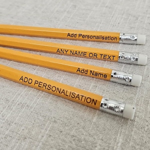 Personalised Pencils- Stationery, Personalised Pencil, Rubber, Personalized, Pencil Gift, Office Pencils,Custom Name Pencils,Gift,Customize