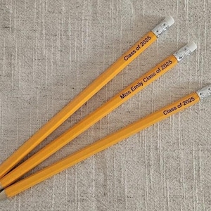Personalised Pencils -Back To School, End Of Year, Teacher&#39;s Gift, School Pencils, Stationery, End of Term Pencils, Class Gift, HB Pencils