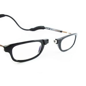 High Quality Loopies Magnetic Reading Glasses &quot;Easy to Find, Hard to Lose&quot; JET Black