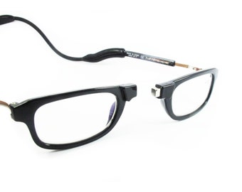 High Quality Loopies Magnetic Reading Glasses "Easy to Find, Hard to Lose" JET Black