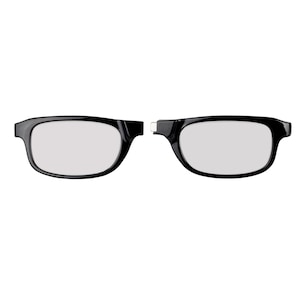 High Quality Loopies Magnetic Reading Glasses &quot;Easy to Find, Hard to Lose&quot; JET Black