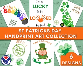 St Patrick's Day Handprint Art | Leprechaun Craft | Footprint Art | Handprint Gifts