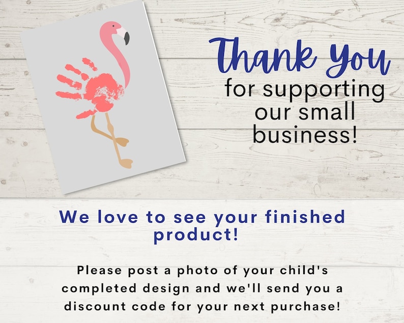 May include: Thank you for supporting our small business! We love to see your finished product! Please post a photo of your child's completed design and we'll send you a discount code for your next purchase!
