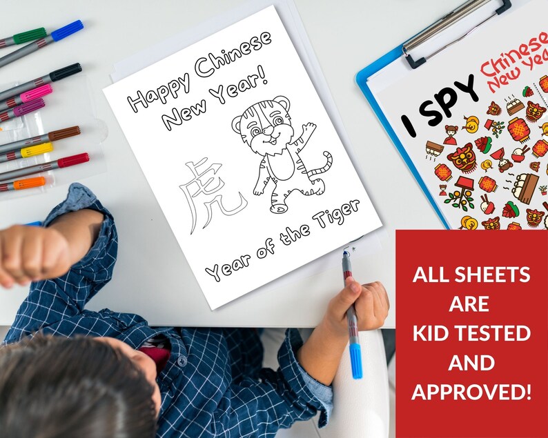 2022 Chinese New Year Printable Lunar New Year Coloring - Etsy