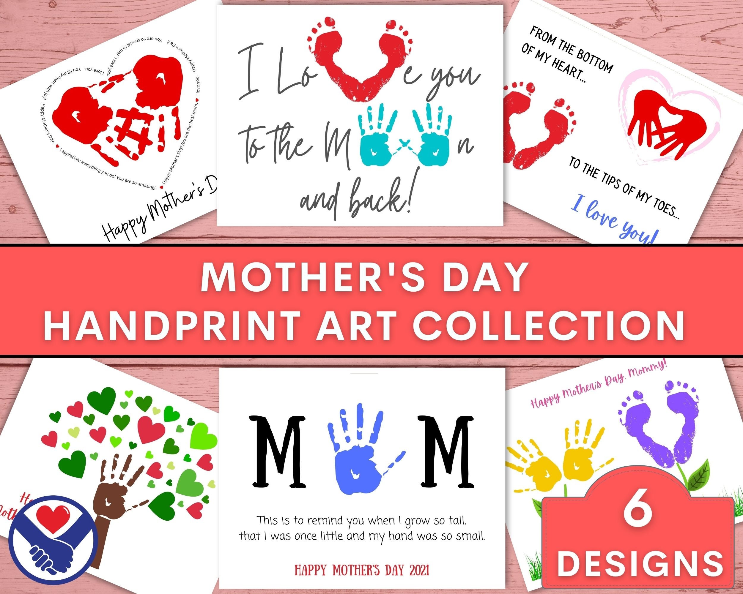 Mothers Day Handprint Art Mothers Day Printable Handprint Etsy
