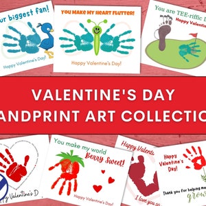 Valentines Day Handprint Art Craft | Handprint Keepsake | DIY Craft for Preschool | Personalized Gift for Mom | Gift for Dad from Kids
