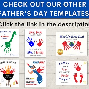 EDITABLE Best Dad Hands Down Printable Handprint Art | DIY Father's Day ...