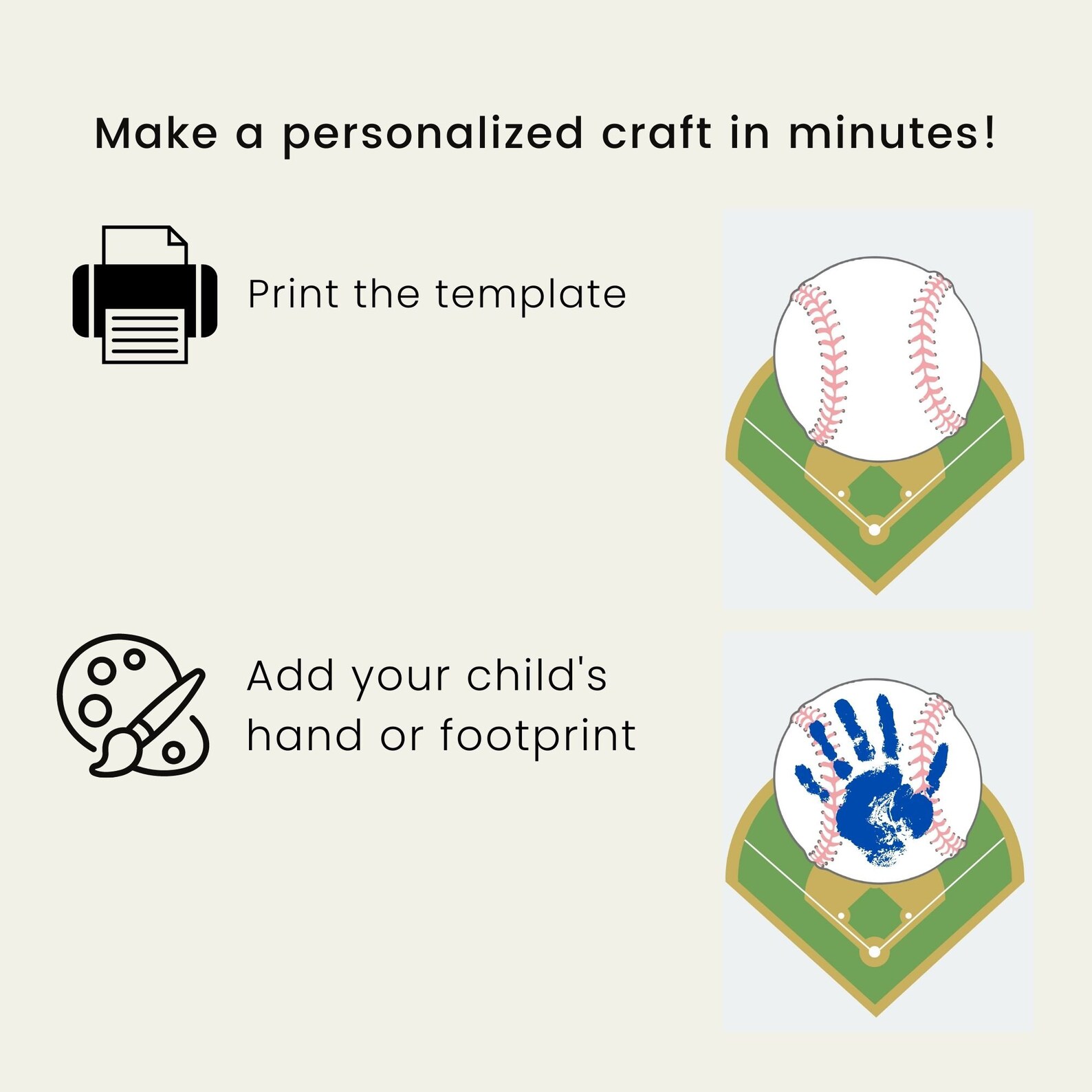 Sports Handprint Art Bundle Soccer Football Baseball Handprint Wall Art