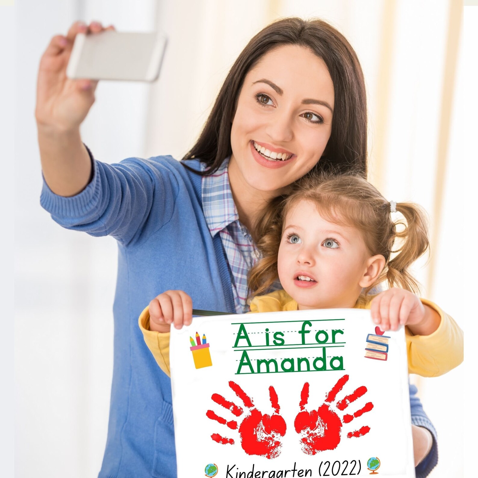 EDITABLE Personalized Name Handprint Art | Back to School | First Day ...