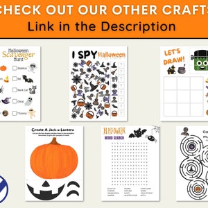 Halloween Jack-O-Lantern Activity Sheets Pumpkin Toddler Printable DIY Pumpkin Craft Preschool Shapes Activity Toddler Busy Book image 8