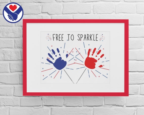 Sparklers 4th of July Handprint Art  Fireworks Sparklers