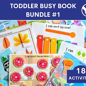 Toddler Busy Book | Toddler Busy Book Printable | Preschool Binder | Toddler Quiet Book | Preschool Printables