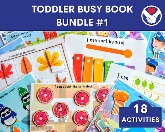 Toddler Busy Book  Toddler Busy Book Printable  Preschool