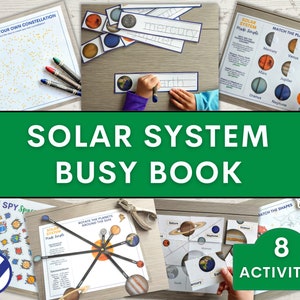 Solar System Busy Book | Space Theme Preschool Binder | Toddler Quiet Book | Preschool Printables