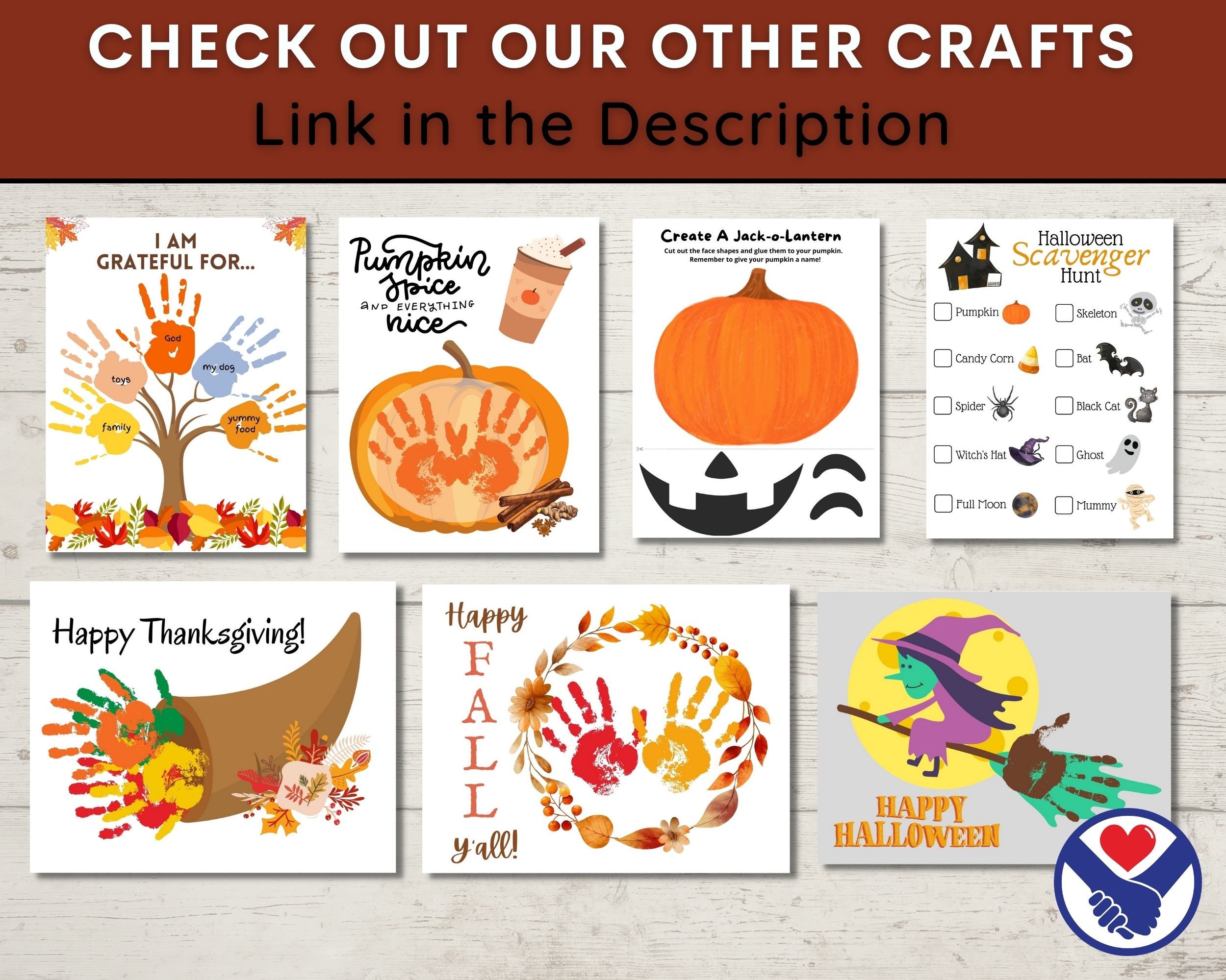 Autumn Fall Handprint Art Bundle | Handprint DIY Craft | Crafts for ...