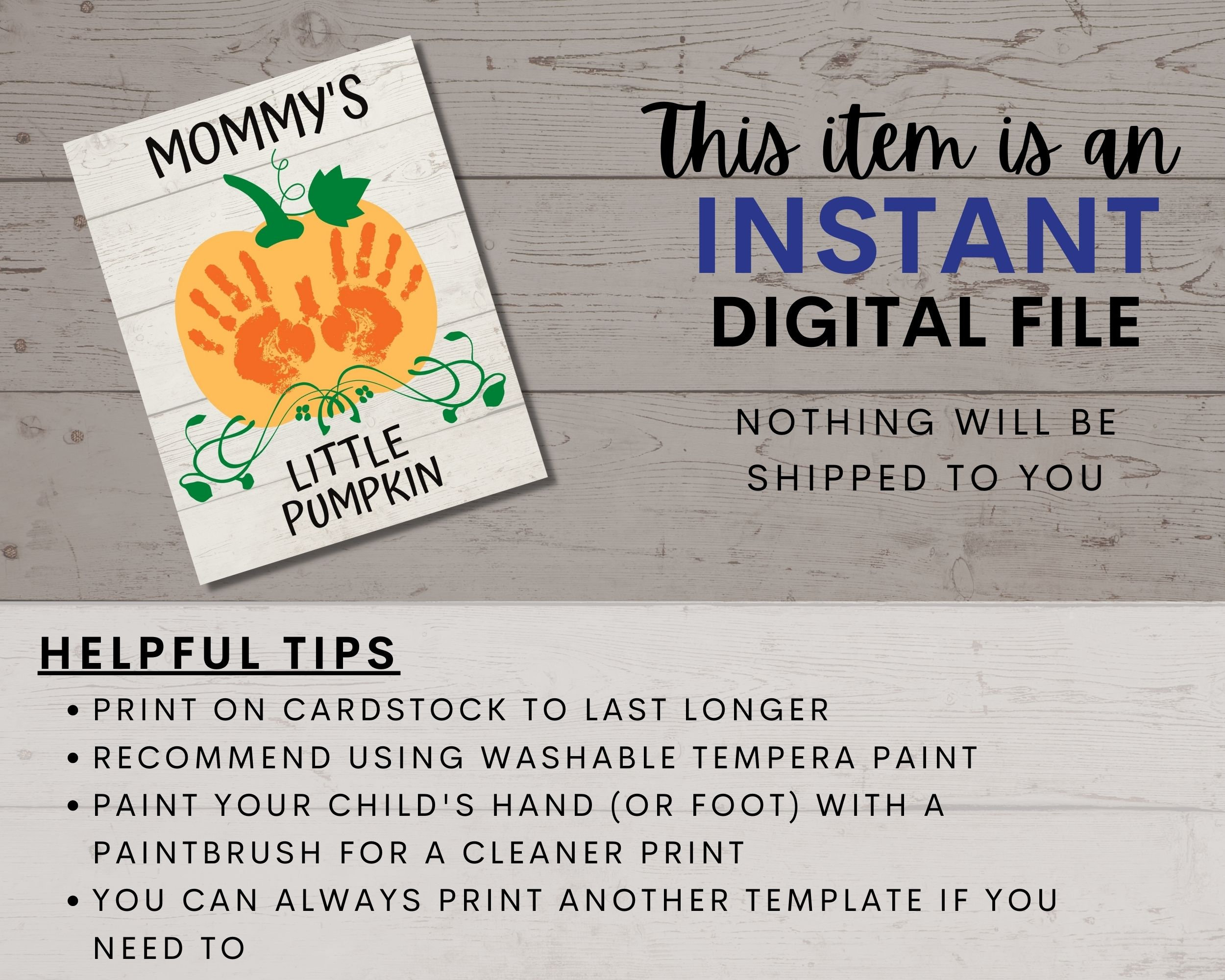 Halloween Mommy's Little Pumpkin Handprint Art Pumpkin Handprint ...