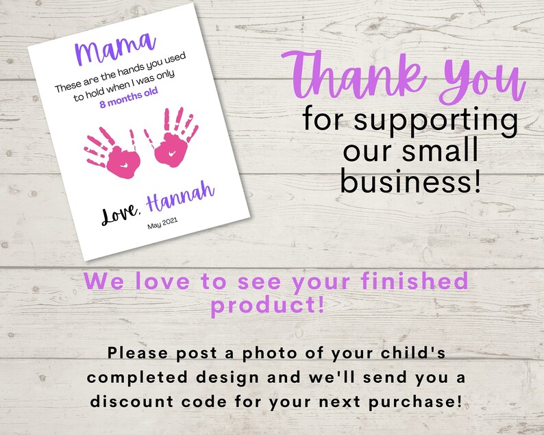 EDITABLE Gift for Mom Printable Handprint Art DIY - Etsy