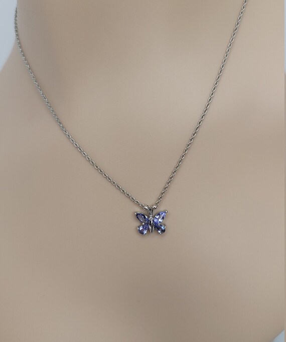 Dainty 14K White Gold and Tanzanite 