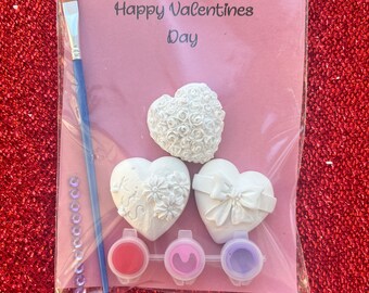 Valentines gift for children , valentines craft, Children’s wedding favour , love hearts  , heart craft party bag