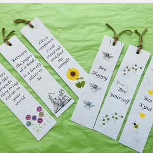 Seeded Paper Bookmarks